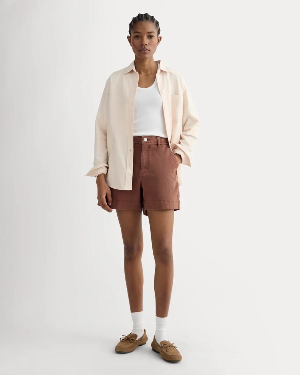 Everlane The Utility Short Rosewood High Rise Twill Size 4
